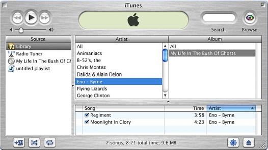 iTunes Apple recherche MP3